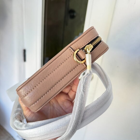 Marc Jacobs THE MOTO SHOT CROSSBODY PHONE CASE S163L01RE21 Dusty Beige - Picture 9 of 13